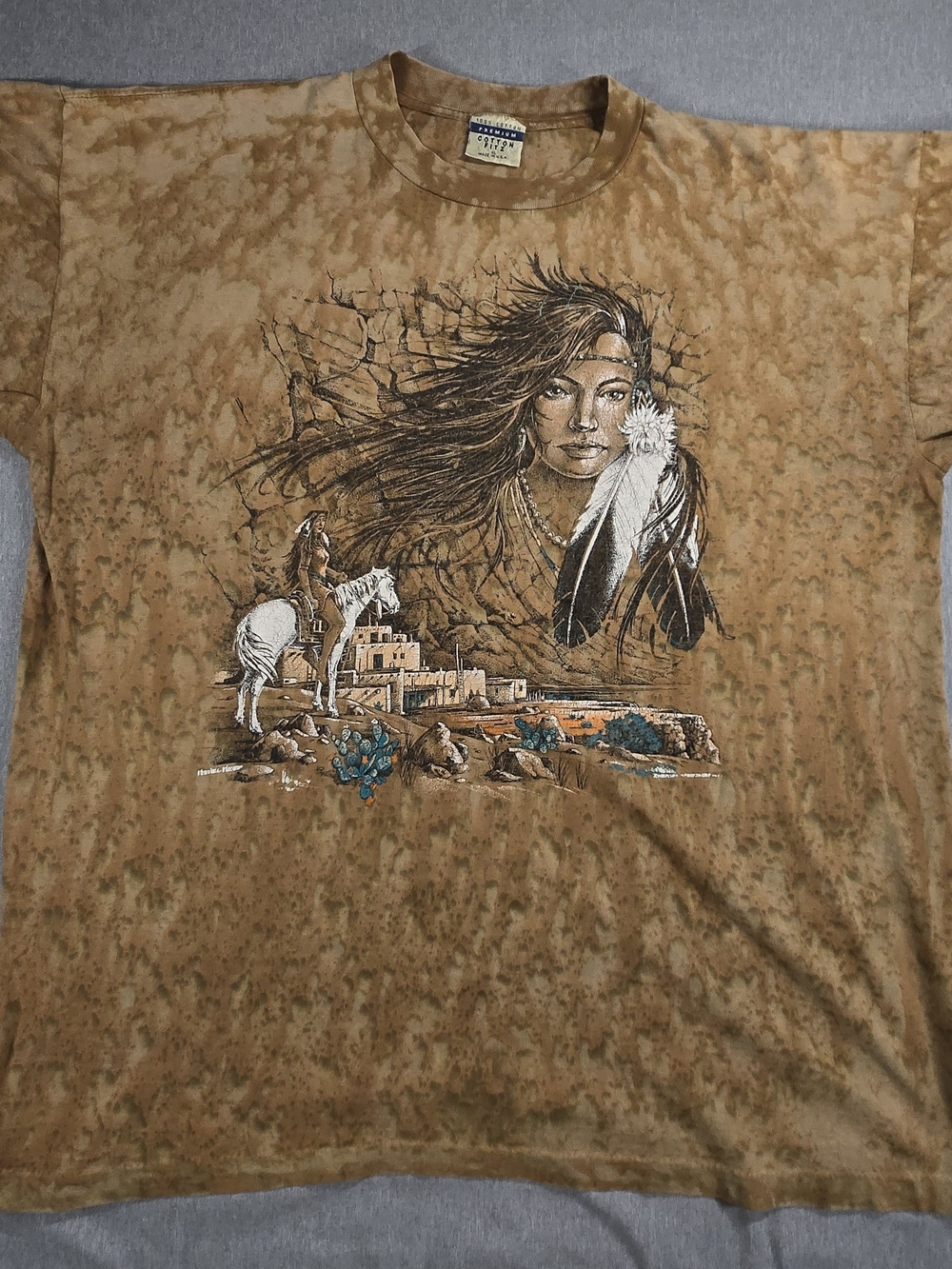 Vintage Cotton Fitz XL 100% Cotton Native American Graphic T-Shirt